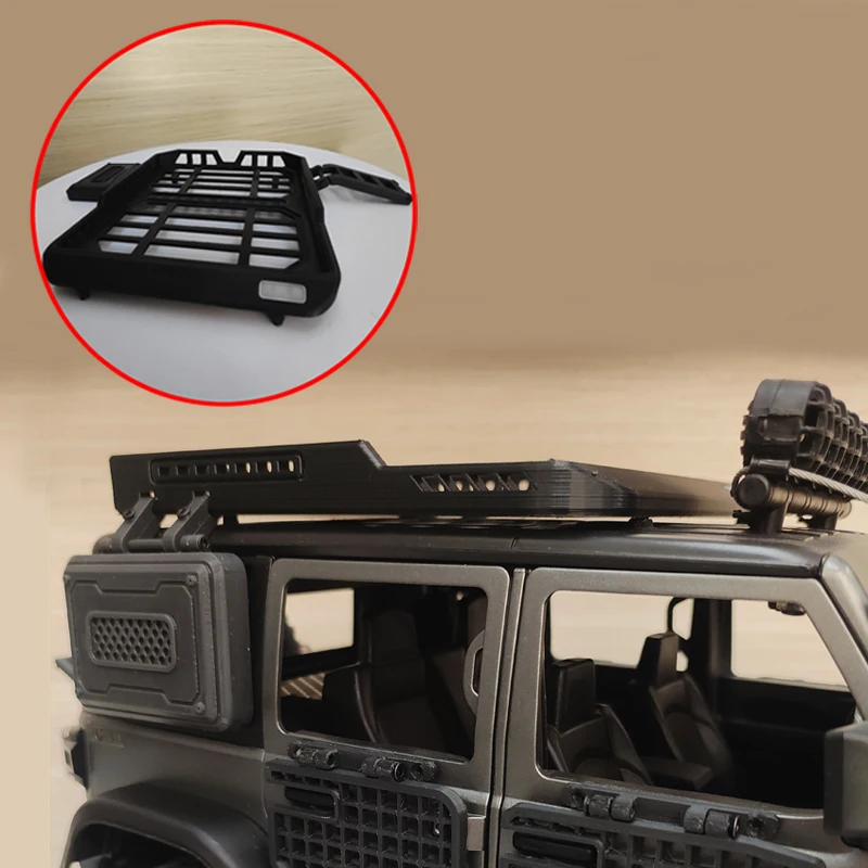3D Printed Luggage Rack Model for MN128 RC Car Simulation Roof-rack Side Ladder/Tool Kit Easy Install DIY Modification Parts