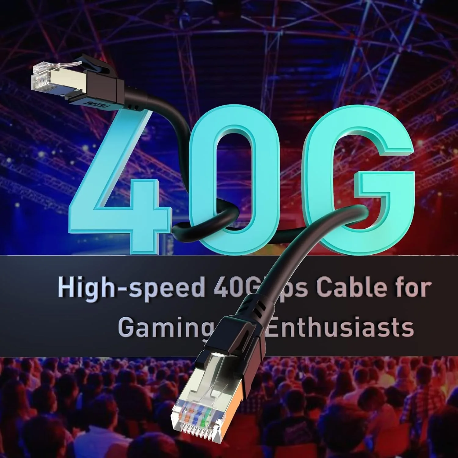 3M 5M 10M Upgarded Shielded Cat8 Ethernet Cable 40Gbps/2000MHz High-Speed Internet Network RJ45 LAN Cable for Modem Router PC TV