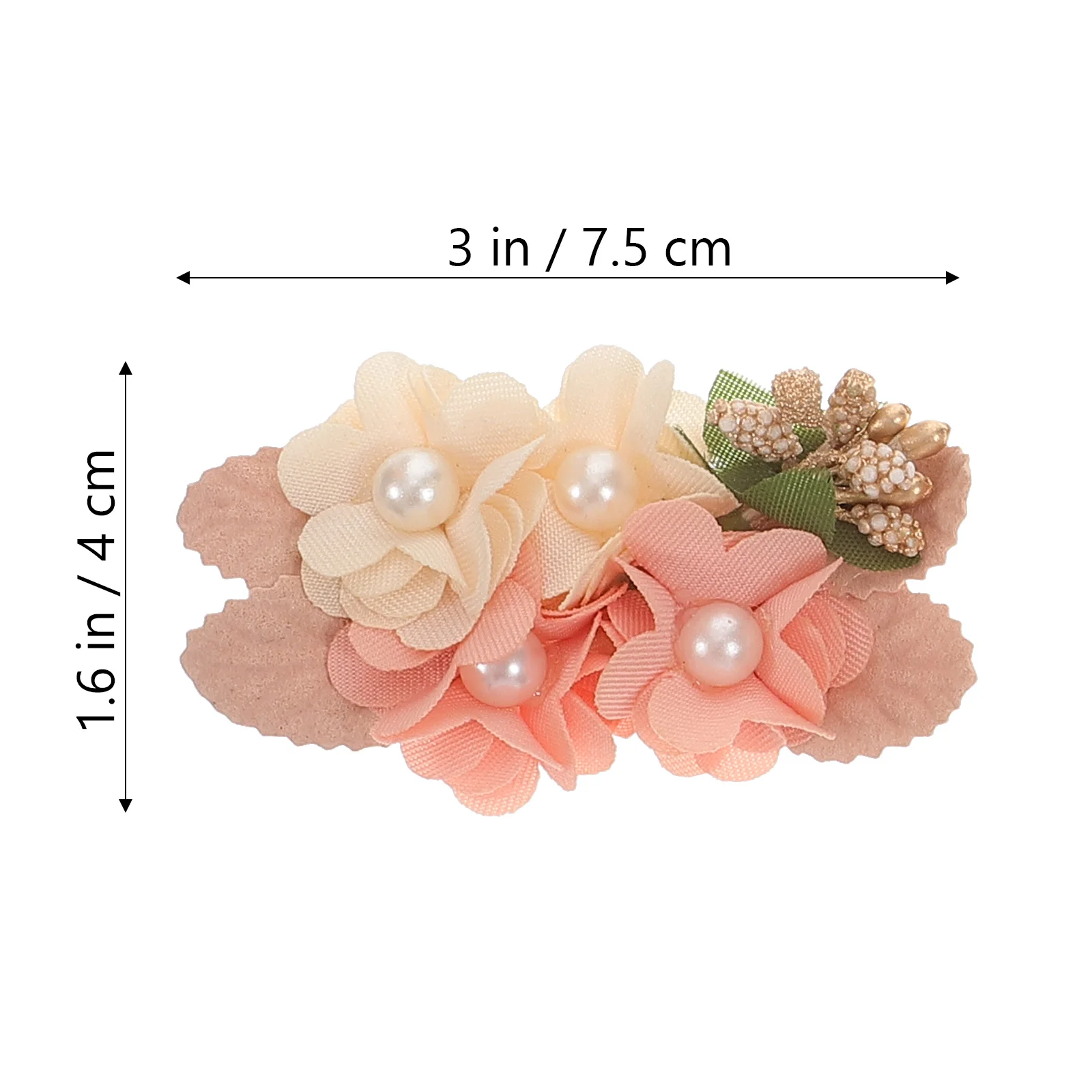 

3Pcs Floral Hair Clip Faux Pearls Hair Accessories for Small Barrettes for Photography