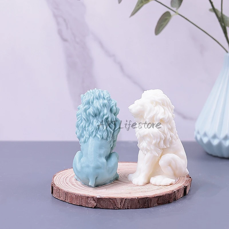 ライオンキングシリコンキャンドルモールド,3Dライオンの動物石鹸,石膏