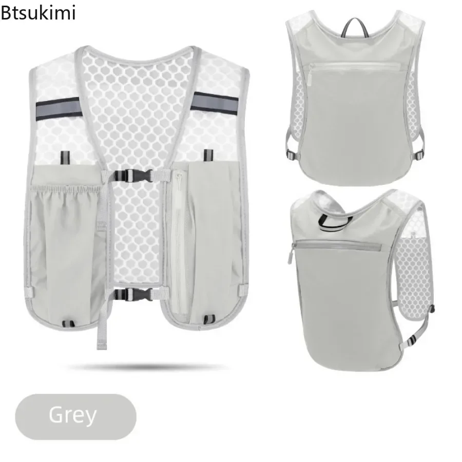 Running Water Bottle Storage Vest Lightweight Outdoor Sports Bakpacks Reflective Breathable Chest Pack Phone Holder Cycling Vest