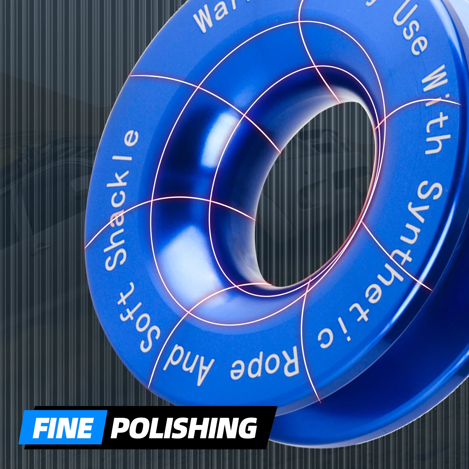 For SUV Jeep Truck 41000LBS Aluminum Alloy Recovery Ring Snatch-Ring Block Snatch Pulley For 3/8\