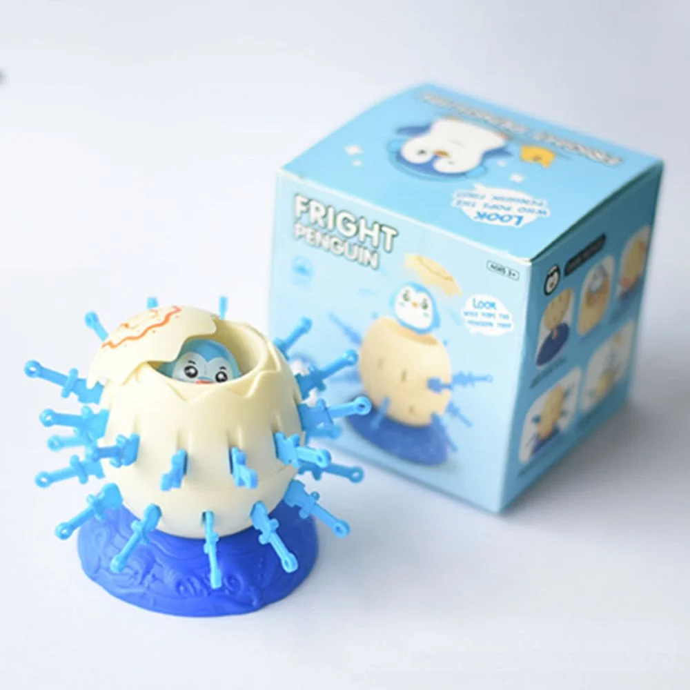 Lustiges Pop-Up-Piratenfass-Spielzeug, Pinguin/Frosch/Ente, Unisex, Neuheit, zufälliges Spielzeug, Eimer, ABS, knifflige Parodie, Lotterie-Spiel-Spielzeug