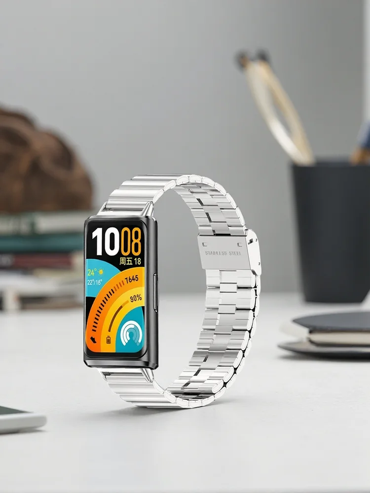 Metalowa bransoletka do Huawei Band 11, pasek ze stali nierdzewnej do HUAWEI Band 11 Pro, paski Correas do Huawei Band 11, opaska na nadgarstek. — zdjęcie produktu 7