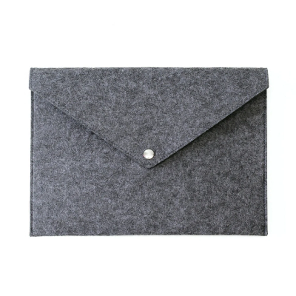 A3 Felt Tablet Sleeve Bag Large Capacity Layered Storage Soft Inner Graphic Drawing Tablet Carrying Case for Travelling Office