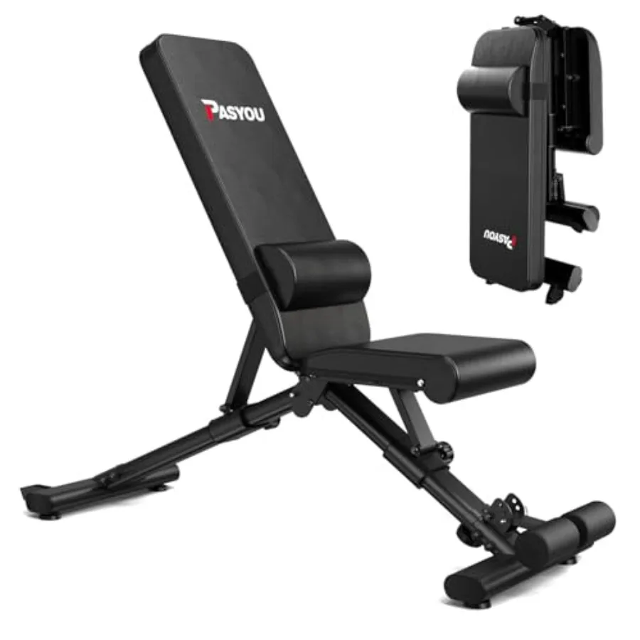 Home Home gym adjustable weight bench steel foldable exercise bench in black supports 660LBS for incline/decline/flat bench press tr - Aliexpress Deal