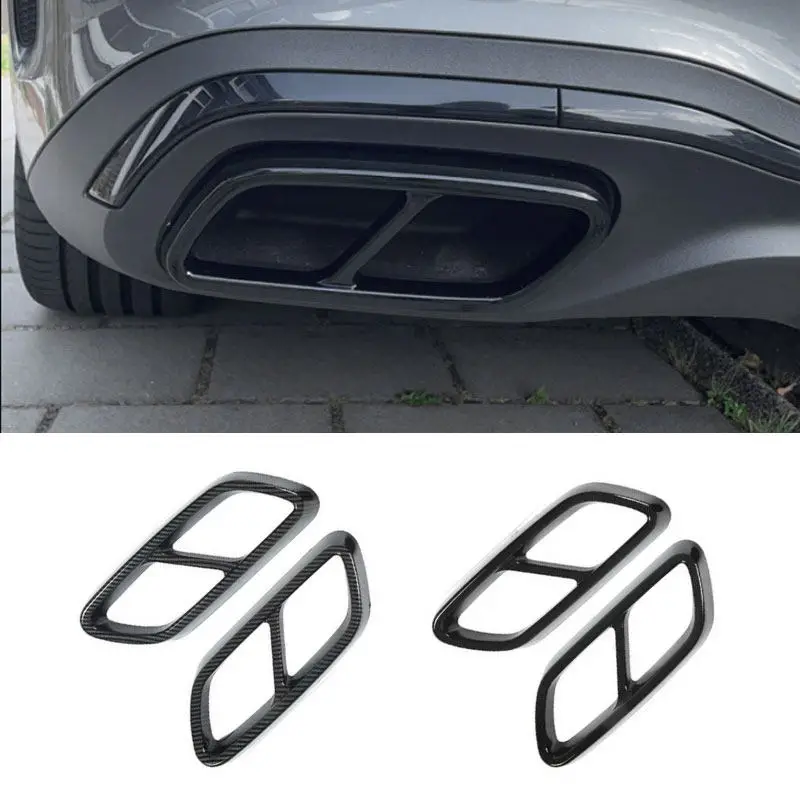 For Mercedes Benz C Class W206 2021- Up Car Tail Muffler Exhaust Pipe Output Cover Protective Trim