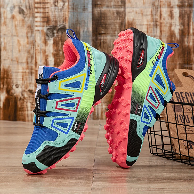 

Новая походная обувь, женская дышащая уличная спортивная прогулочная дорожная обувь, сверхлегкие велосипедные кроссовки на шнуровке для женщин