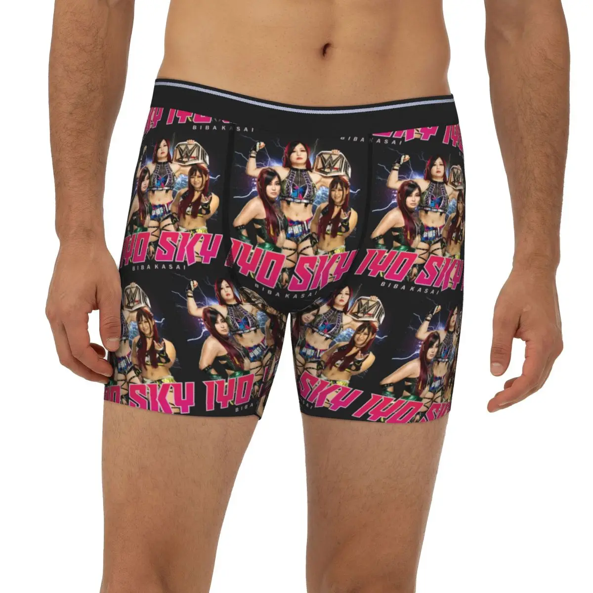 

Iyo небесные длинные трусы-боксеры, короткие мужские трусы, дышащее нижнее белье для мужчин, подарок бойфренду