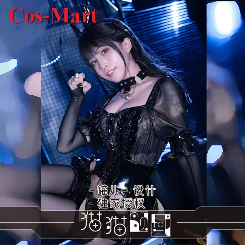 Cos-Mart New Original Cosplay Costume Cat Field Sweet Lovely Black Bunny Girl Uniforms Activity Party Role Play Clothing