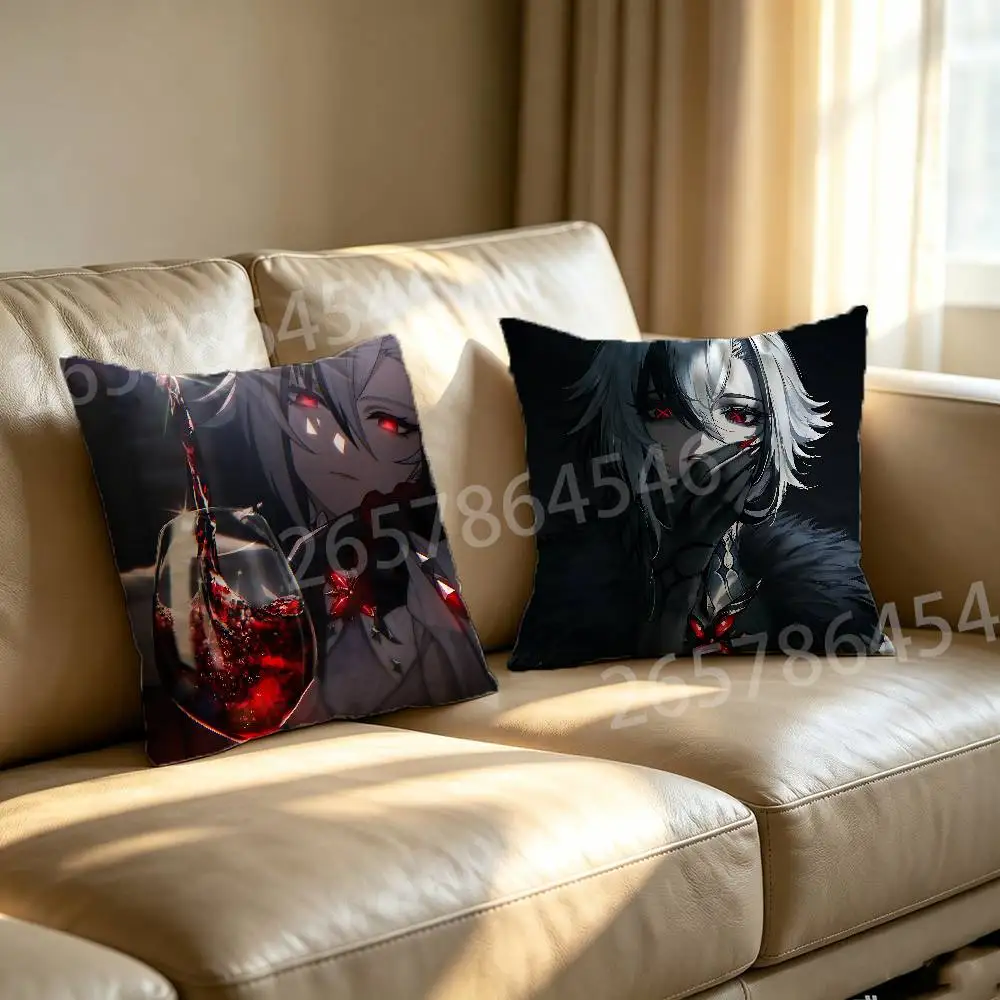 A-arlecchino Polyester Printed Pillow Cover Square 30 35 40 45 50 55 cm Soft for Sofa Bed Car Home Decor