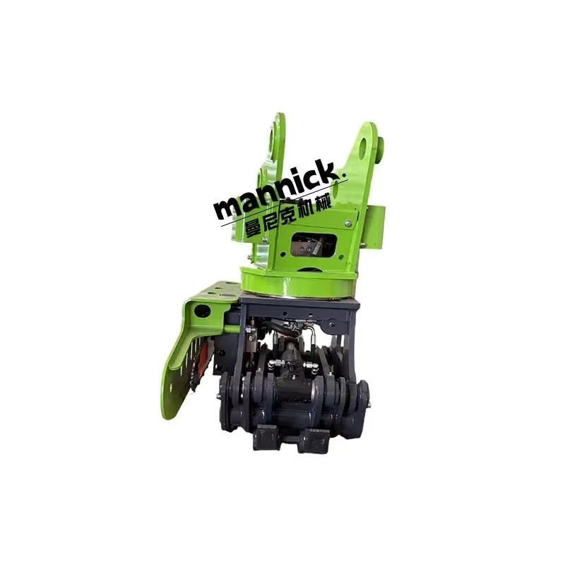 Customized Timber Grab Log Cutting Forestry Machine Excavator Attachment Wood Grapple Saw For Sale