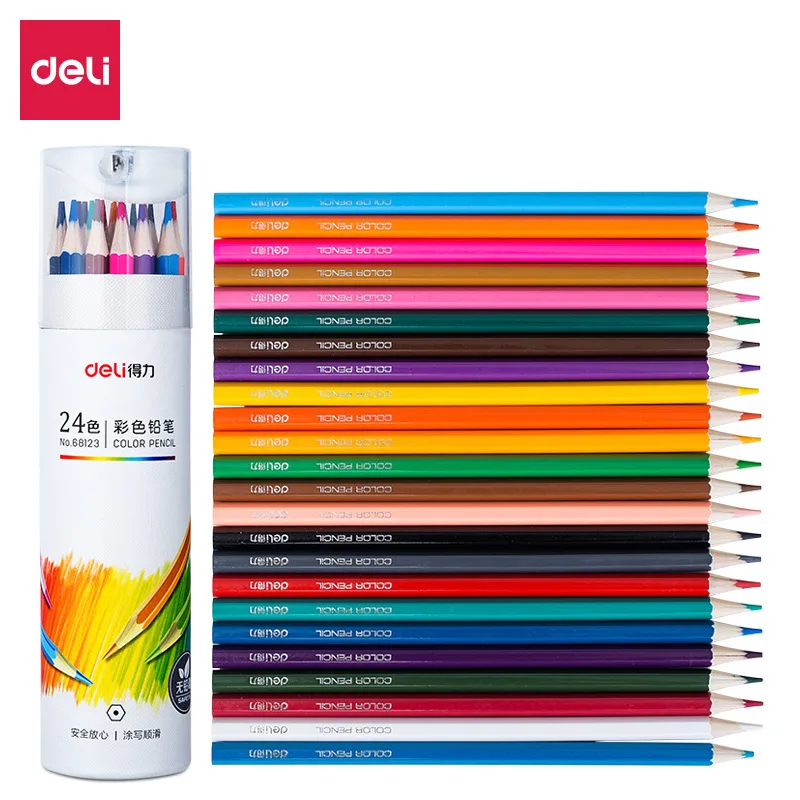 12/24/36/48 Color Oily Colored Pencil  Student Children's Set  Art Beginner Sketching Pen  Coloring Pencil  Not Easy To Break
