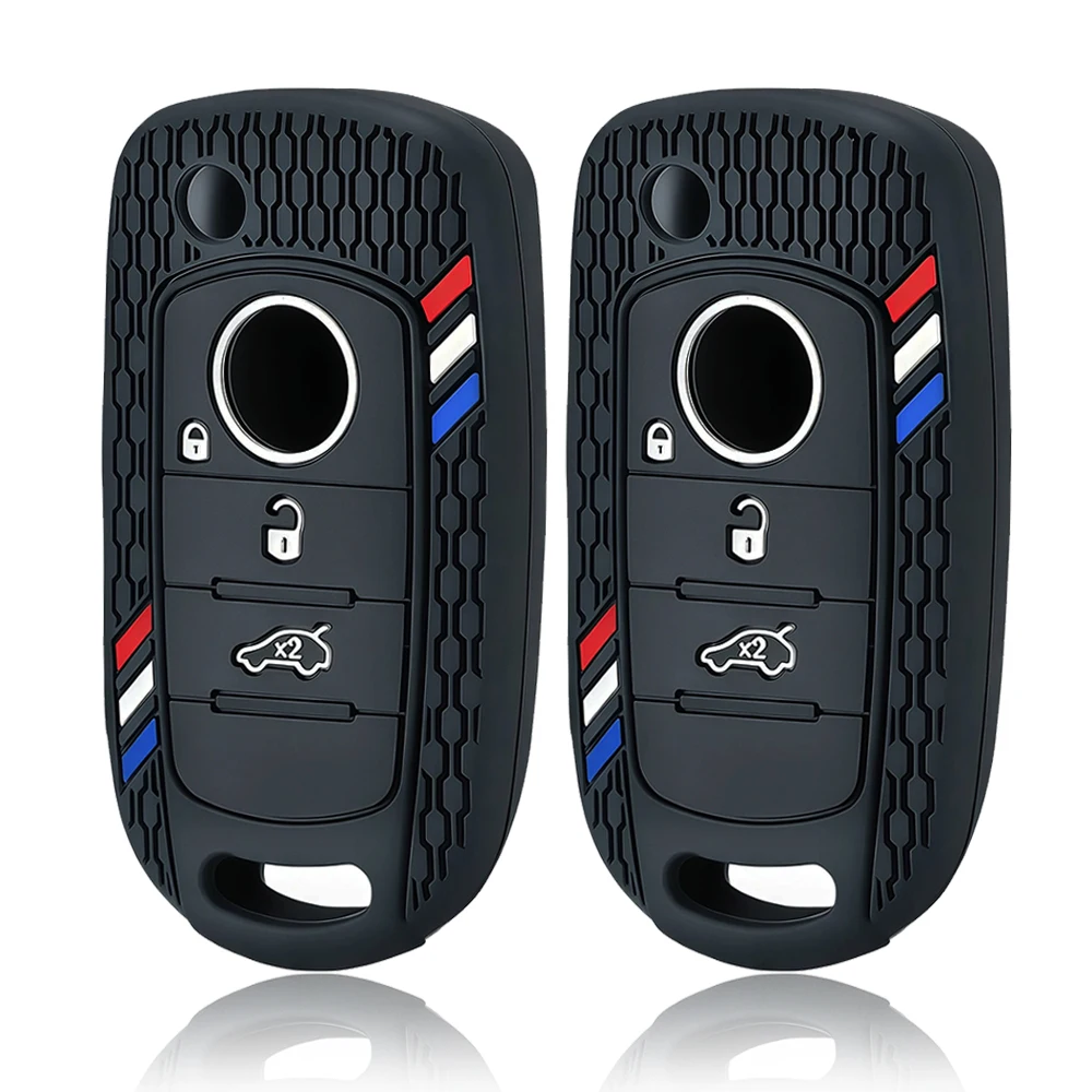 Capa de Chave para FIAT EGEA, Capa de Chave de Silicone para Fiat Toro 500X Egea Tipo, Protetor de Chave Dobrável para Carro, Capa de Chave para Dodge Neon
