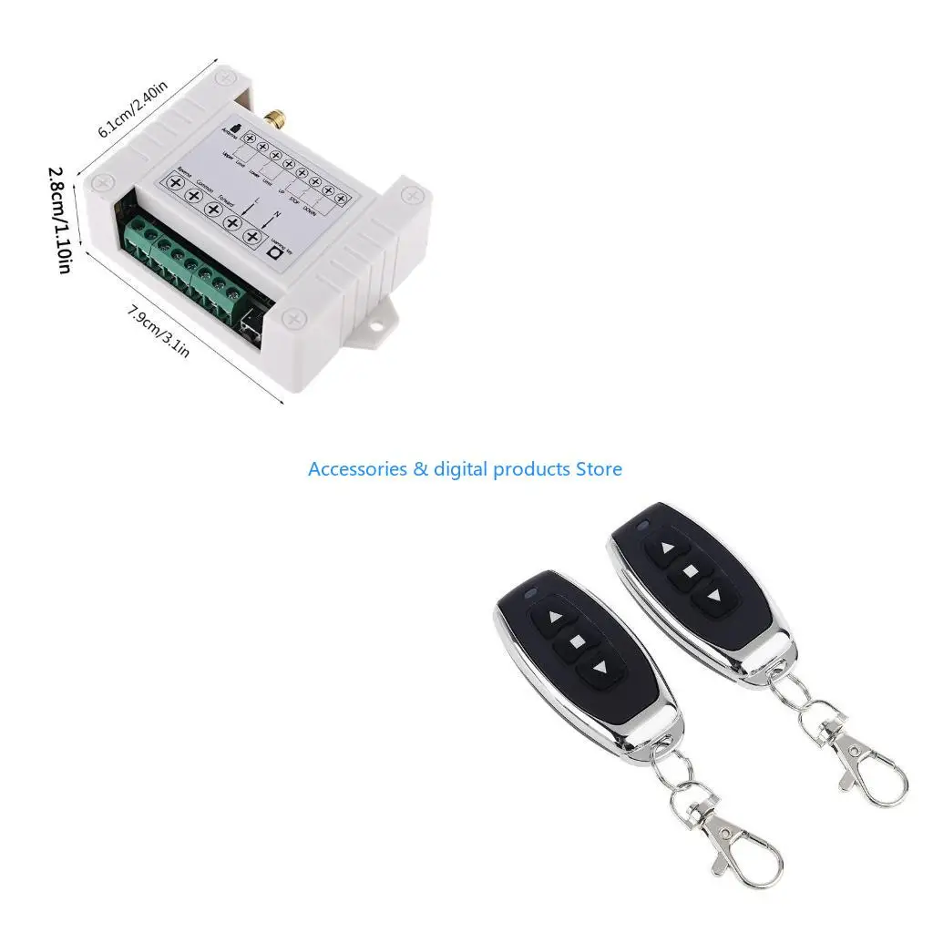 

77JD Remote Control DC12V/24V/36/48V 3CH Receiver and Transmitter RF Remote for Motor