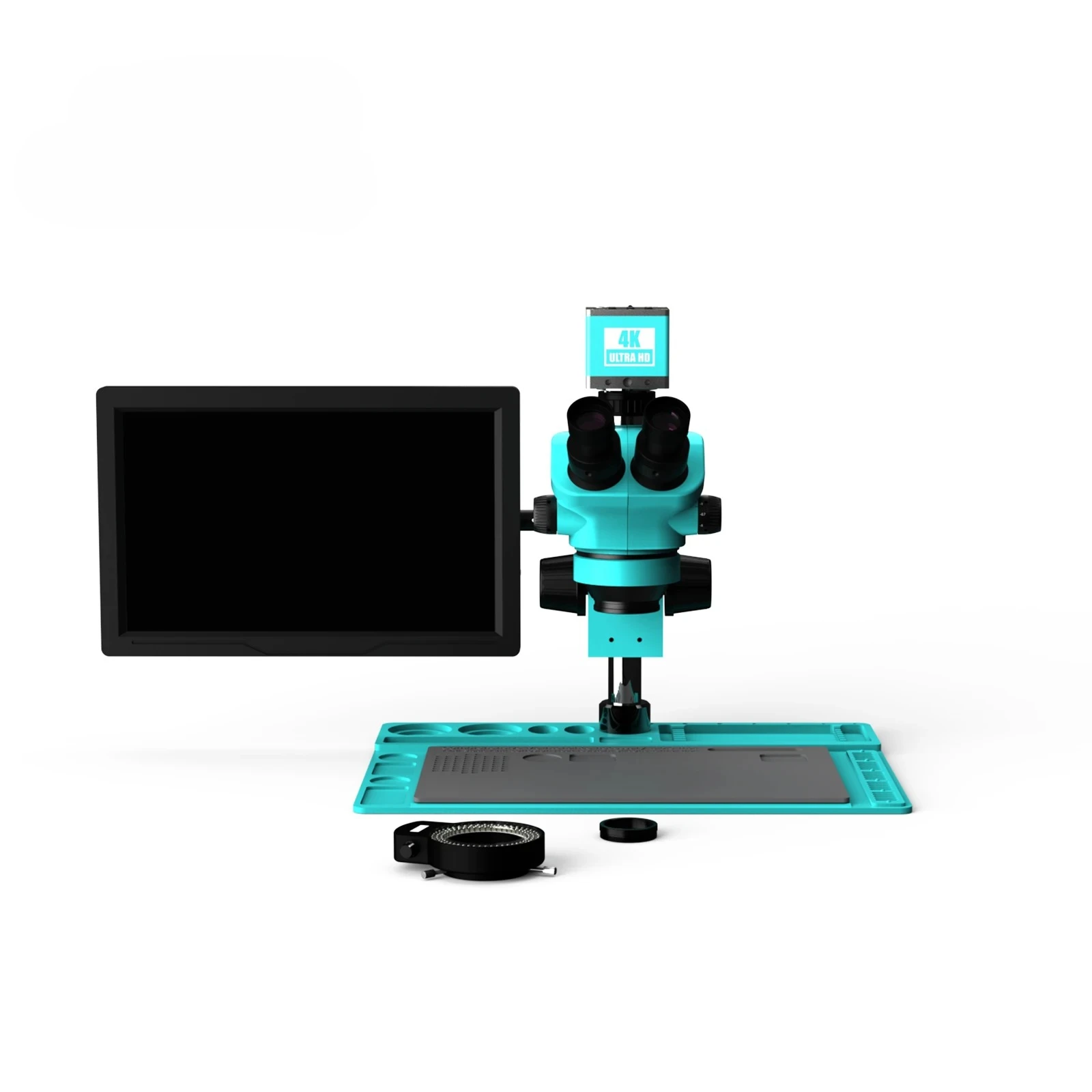 

7050TVD2-4KC1-M156 HDMI 4K Камера с 15,6-дюймовым 4K HD дисплеем, ремонтный IC-процессор, оптический зум, тринокулярный микроскоп для телефонов