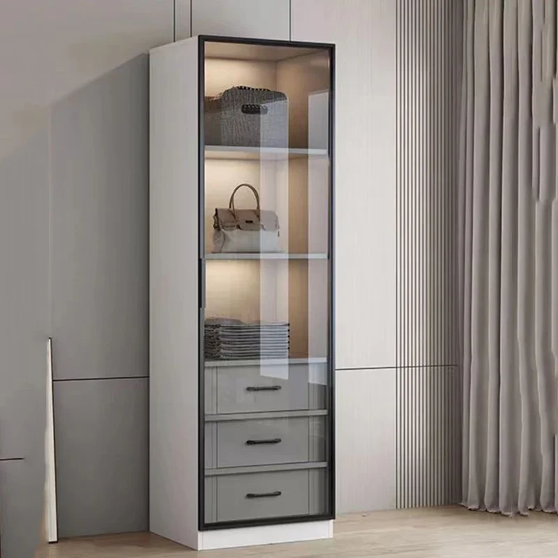 

Drawer Glass Household Wardrobe Cupboard Cabinet Light Luxury Wardrobe Storage Organizer Szafy Do Sypialni Bedroom Furniture