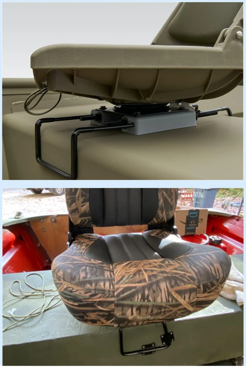 Boat Seat Swivel Base Crossbar Mount Adjustable Track 360° Rotatable Bracket for Yacht Fishing Kayak RV Jon Inflatable Dinghy view 6