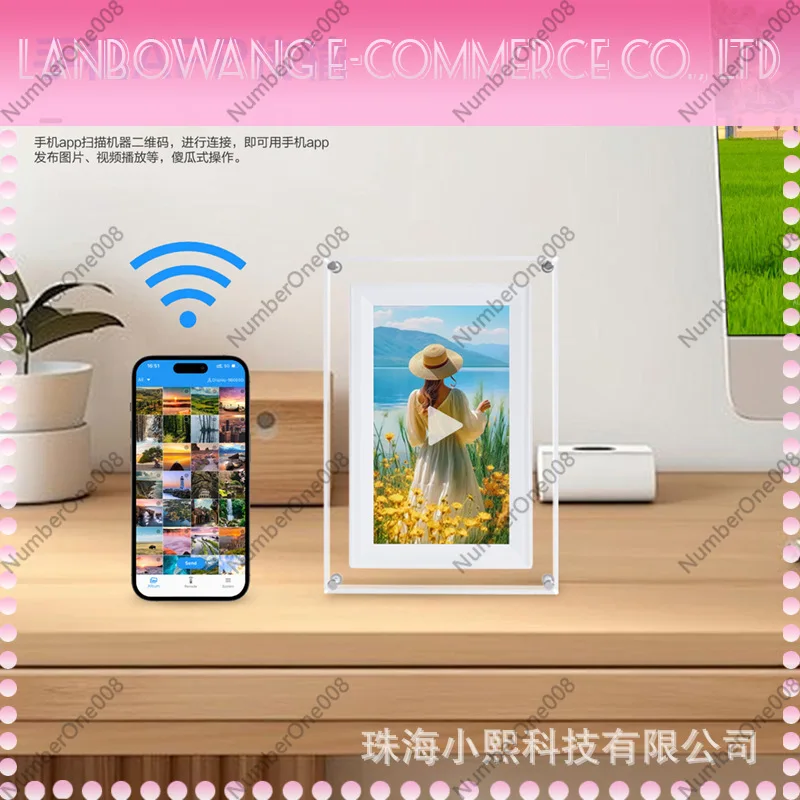 7 Inch Digital Photo Frame WiFi Digital Picture Frame Cloud Photo Frame Remote Sharing for Home Office Gift