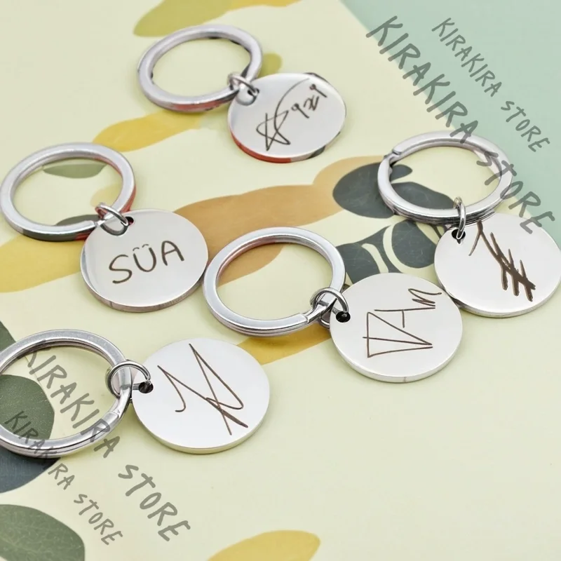 

Alien Stage Stainless Steel Hanging Drop Cosplay Signature Keychain Pendant Anime Mizi Sua Till Ivan Hyuna Luka Ornament