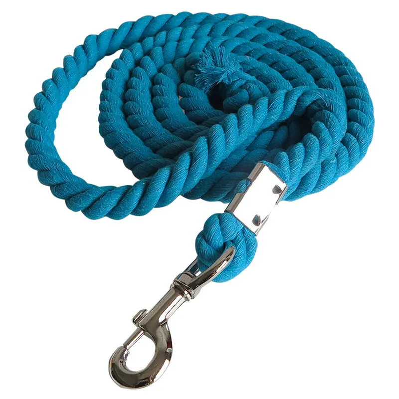 Pure Cotton Horse Rope 20mm Diameter Thick Alloy Hook Soft Horse Rope for Stable And Gentle Handling