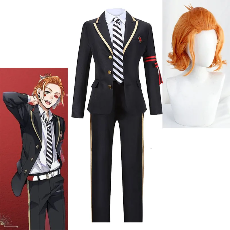 

Heartslabyul Cater Diamond Cosplay Costume Twisted-Wonderland School Uniform Suit Unisex Wig Headwear Night Raven College