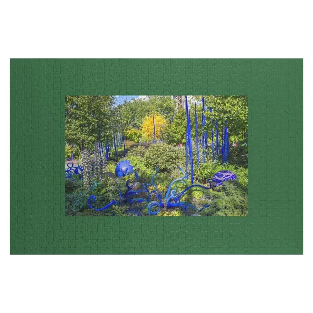 USA. Seattle. Chihuly Garden and Glass. In the Garden. Jigsaw Puzzle Baby Wooden Custom Gift Customized Photo Puzzle