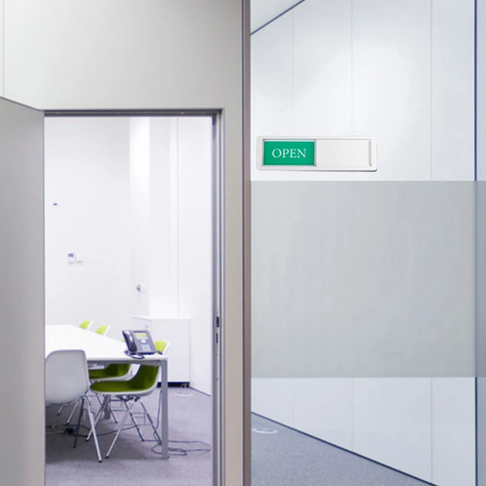 

2Pcs Privacy Sign Slider Magnetic Sliding Indicator Office Bathroom Conference Room Occupied Vacant Sign Do Not Disturb