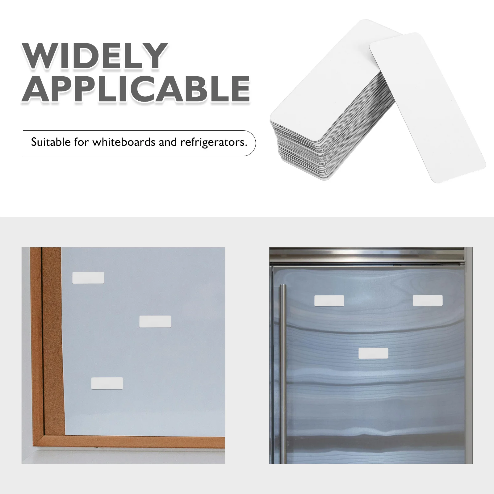 50 قطعة من ملصقات المسح الجاف المغناطيسية القابلة لإعادة الاستخدام وقابلة للكتابة لتنظيم خزانة الثلاجة والمكتب والفصول الدراسية #5