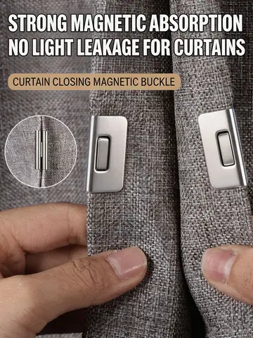 Strong Magnetic Curtain Clips Nail Free Blackout Closure Clips Keep Curtain Closed Prevent Light Leaking For Bedroom Office