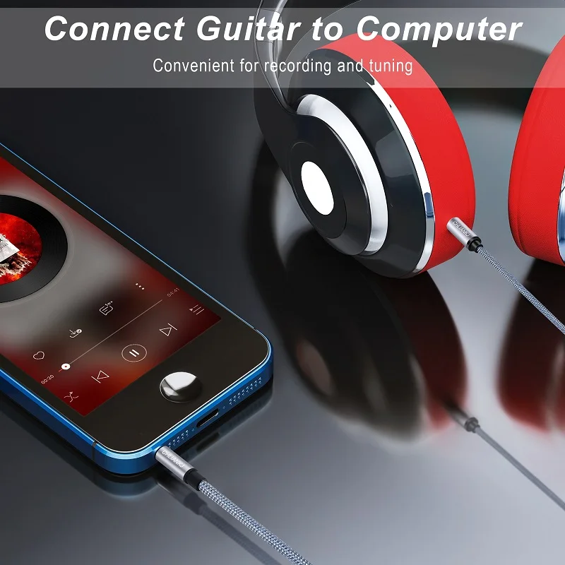 TRS صوت ستيريو ، مهايئ سماعة رأس ، جيتار مناسب ، بيانو ، مضخم صوت ، من أجل من من من من من من من من إلى من من من من ومن ومن ومن ومن ومن أجل