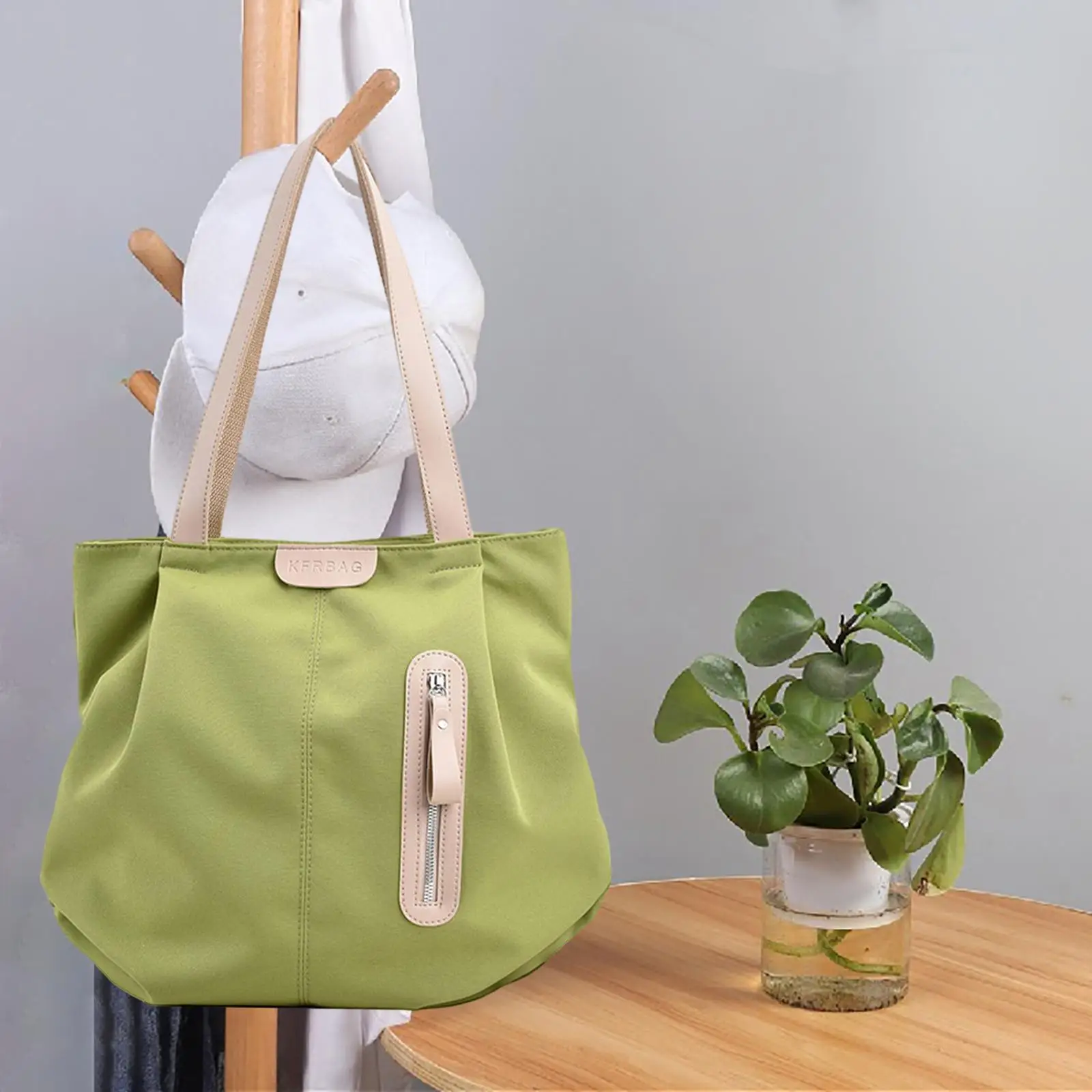 Bolso de hombro de lona para mujer, bolsa de lona ligera de gran capacidad para compañero de vacaciones al aire libre