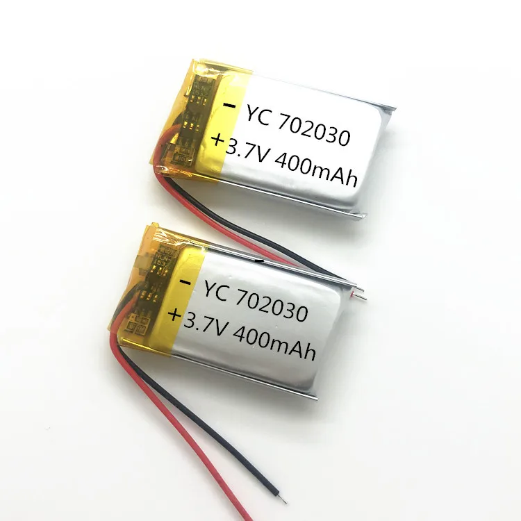 แบตเตอรี่แบบชาร์จไฟได้ลิเธียมโพลิเมอร์3.7V 702030 400mAh สำหรับ DIY MP3 GPS PSP DVR ของเล่นรีโมทคอนโทรลโดรนเครื่องมือส่วนความงาม