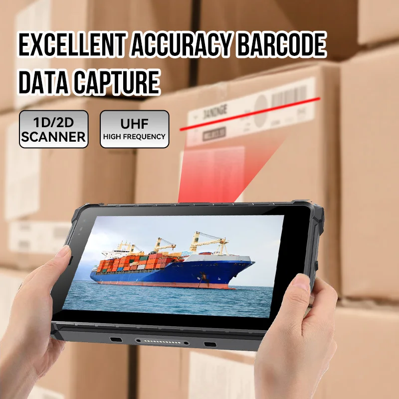8 inch Ip68 stofdicht 1000nit buiten leesbaar 4 gb ram 13,56 MHZ Nfc met vingerafdrukherkenning robuuste tablet