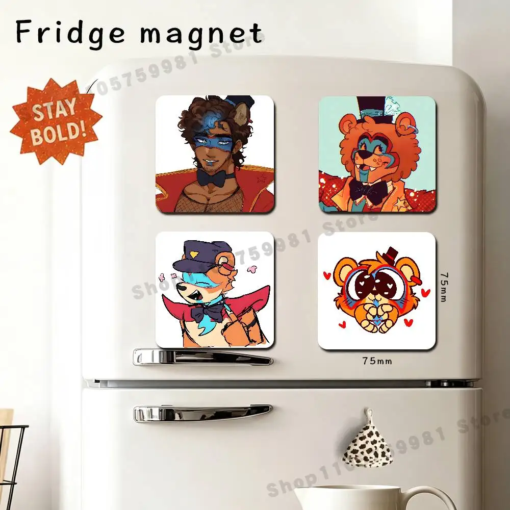 Cartoon G-Glamrock Freddy FNAF Magnet Refrigerator Fridge Sticker for Home Decor DIY Wall Decor