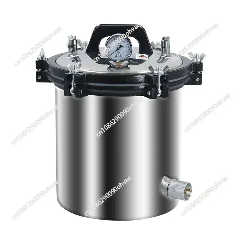 8L/12L Portable Stainless Steel Heating Autoclave High Pressure Sterilizer Sterilization Pot Pressure Steam Sterilizer Pot