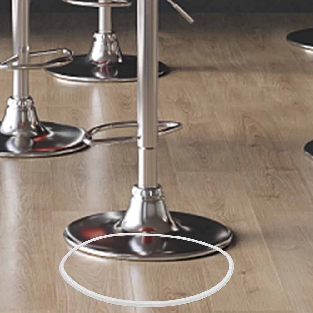 

Rubber Base White Bar Stool Foot Rail Protectors Slip Resistant Barstool Leg Floor Protectors Bar Stool Protector Ring Floor