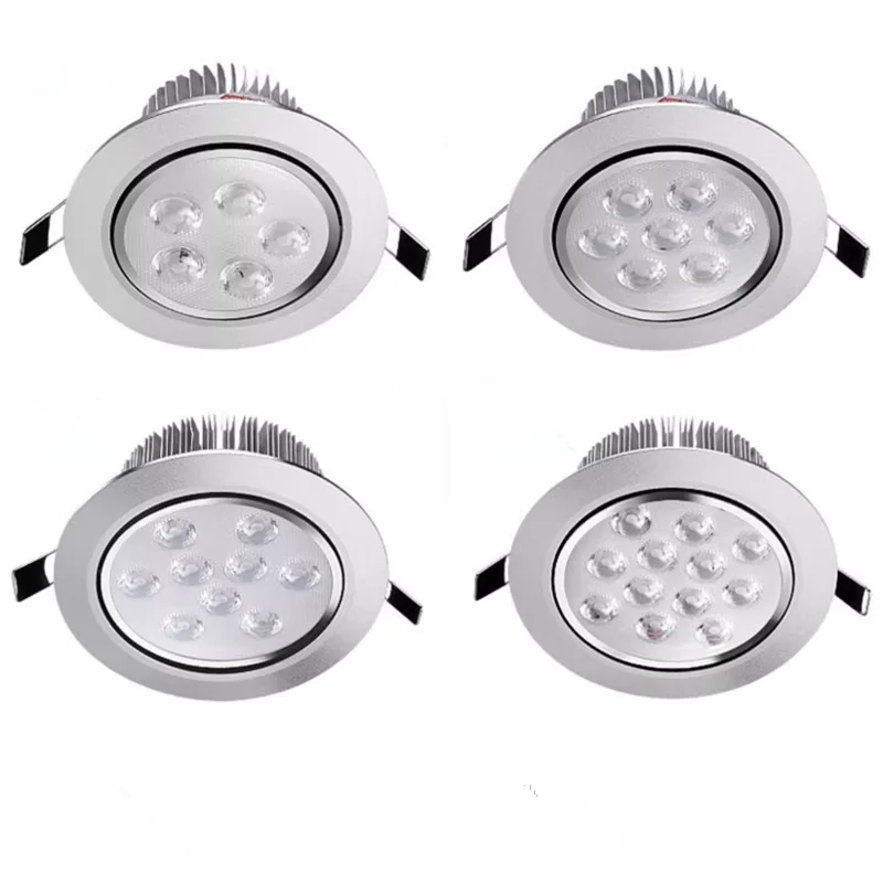 CRI 98 Embedded Dimmable LED Downlights 3W6W10W14W18W24W Anti Glare High-power Ceiling Lamp Spot Lights AC90-260V For Home Use