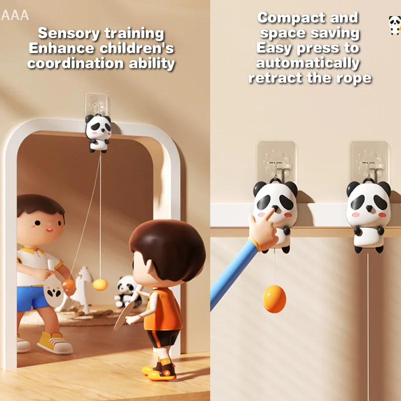 

Подвесной тренажер для настольного тенниса с изображением панды, взаимодействие родителей и детей, профилактика близорукости, упражнения для пинг-понга, самообучение