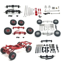 MN 1/12 MN82 LC79 Remote Control Car Metal Upgrade Door Bridge Clamp Tire Shock Absorber Steering Rod Kit