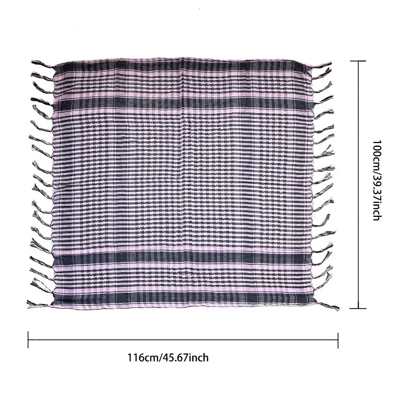 Fashion Arafat arab scarf shawl Lightweight palestine Man Women Stripe Scarf With Tassels Soft Warm