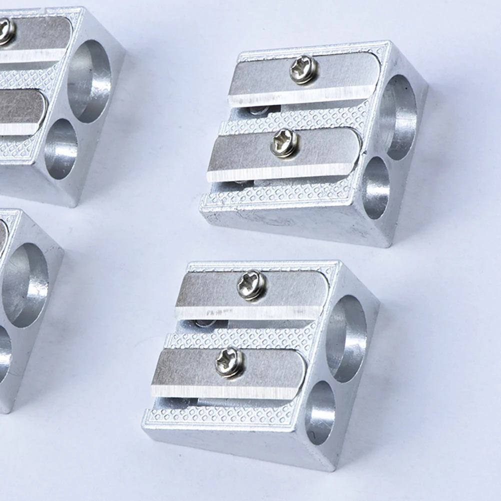

24Pcs Double Hole Mini Pencil Sharpener Stainless Steel Compact Efficient Kids School Stationery Mini Pencil Sharpener