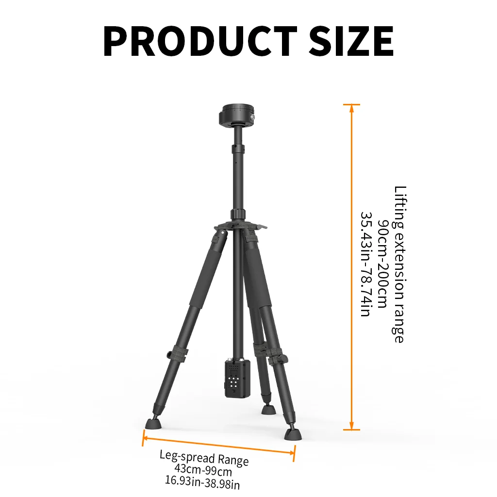 Newest Photography RTP500 Remote-controlled Electric Dual-axis Professional Aluminum Tripod 360 Horizontal Rotation Surveying 6
