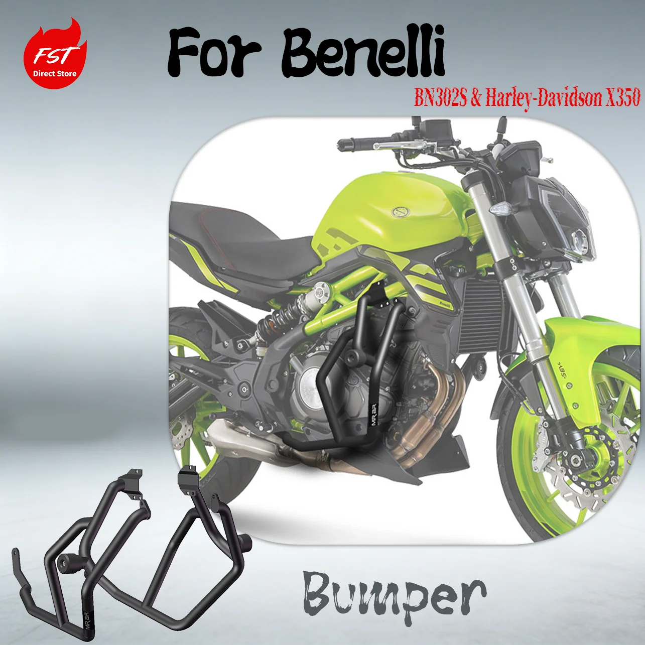 

Anti-Crash Sliders for Benelli BN302S & Harley-Davidson X350, Motorcycle Bumper Race Bar Protector Modified Parts