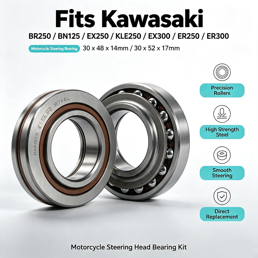 Motorcycle Steering Head Bearing Kit For Kawasaki BR250 Z250SL EX250 ZZR250 BN125 Eliminator EX250 GPX250R EL250 Eliminator 250