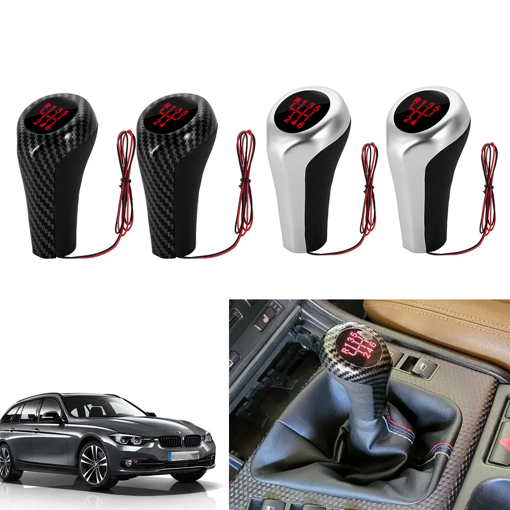 5/6 Speed Gear Shift Knob RED LED Backlight Shifter Stick Lever For BMW E39 E46 E60 E61 E82 E87 E90 E91 E92 X1 X3 X5 M3 M4 M5 