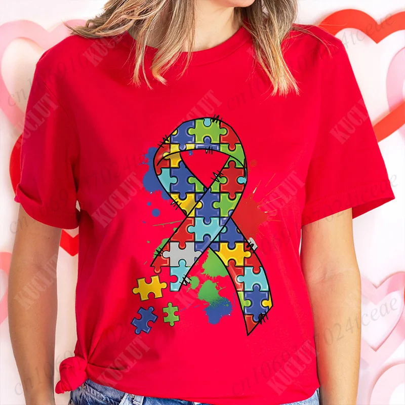 Autism Infinitas Summer Women T-Shirts Fashion Tees Casual Female Autism Accept Understand Love Graphic Comfortable Clothes