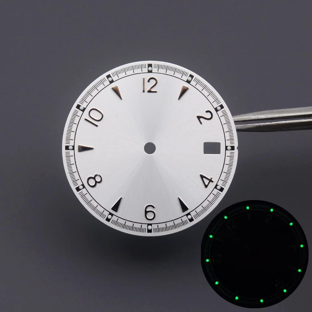 หน้าปัดนาฬิกา NH35 NH36 ขนาด 30 มม. แบบกำหนดเอง เหมาะสำหรับตัวเรือนนาฬิกา SKX007 SPRD 6105 Turtle Tuna พร้อม númไขว้ NH35 ที่ตำแหน่ง 3.0/3.8/4.1H