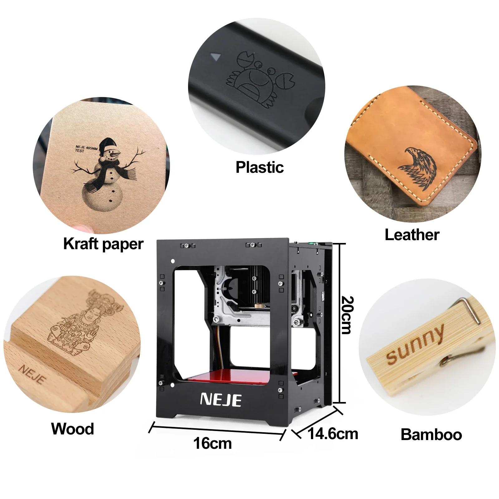 NEJE DK-8-KZ 1500MW 2000MW CNC laser engraving machine desktop mini small laser engraving machine marking machine plotter
