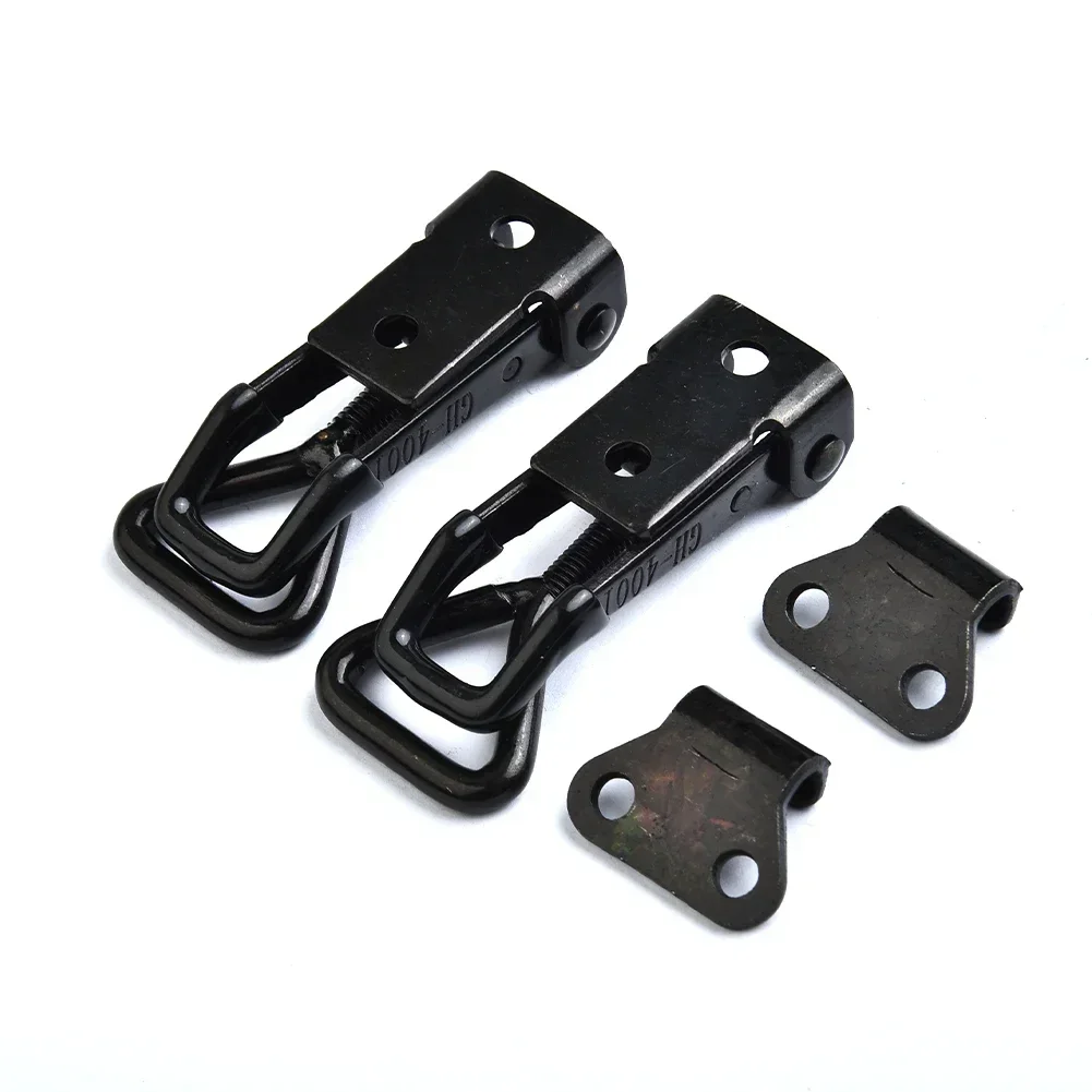 2pcs GH-4001 Adjustable Toggle Clamp Steel Hasp Catch Clip Quick Fixture 220lbs Toggle Clamp For Home Sliding Door Furniture